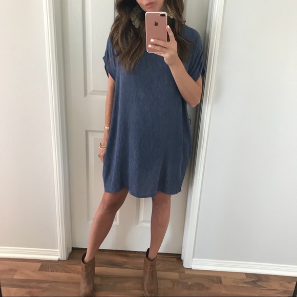 LAST • Vacay Ready Blue Tunic Dress - Picture 2 of 6